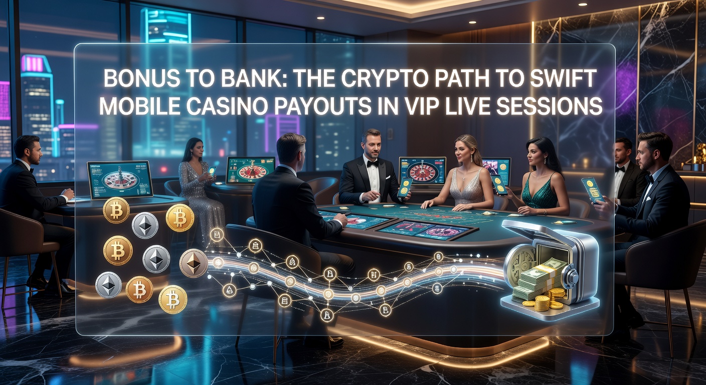 Dynamic screenshot of a VIP live casino session on mobile, showing crypto wallet integration and instant payout confirmation