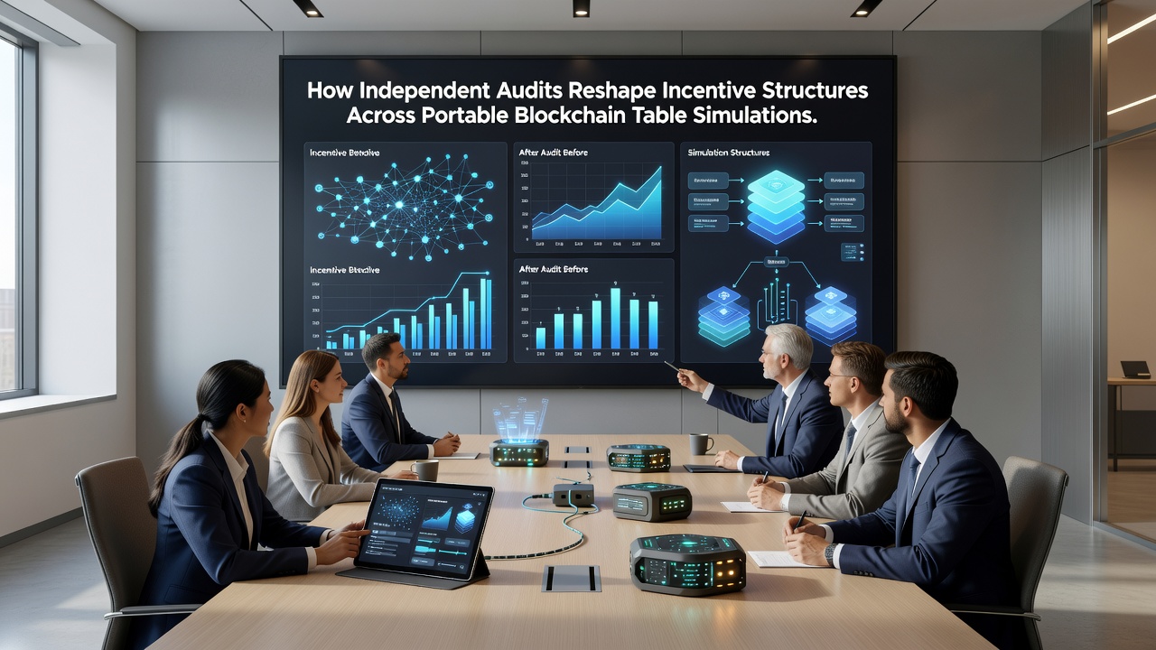 Chart displaying before-and-after incentive distribution models in blockchain table simulations following third-party audit implementations