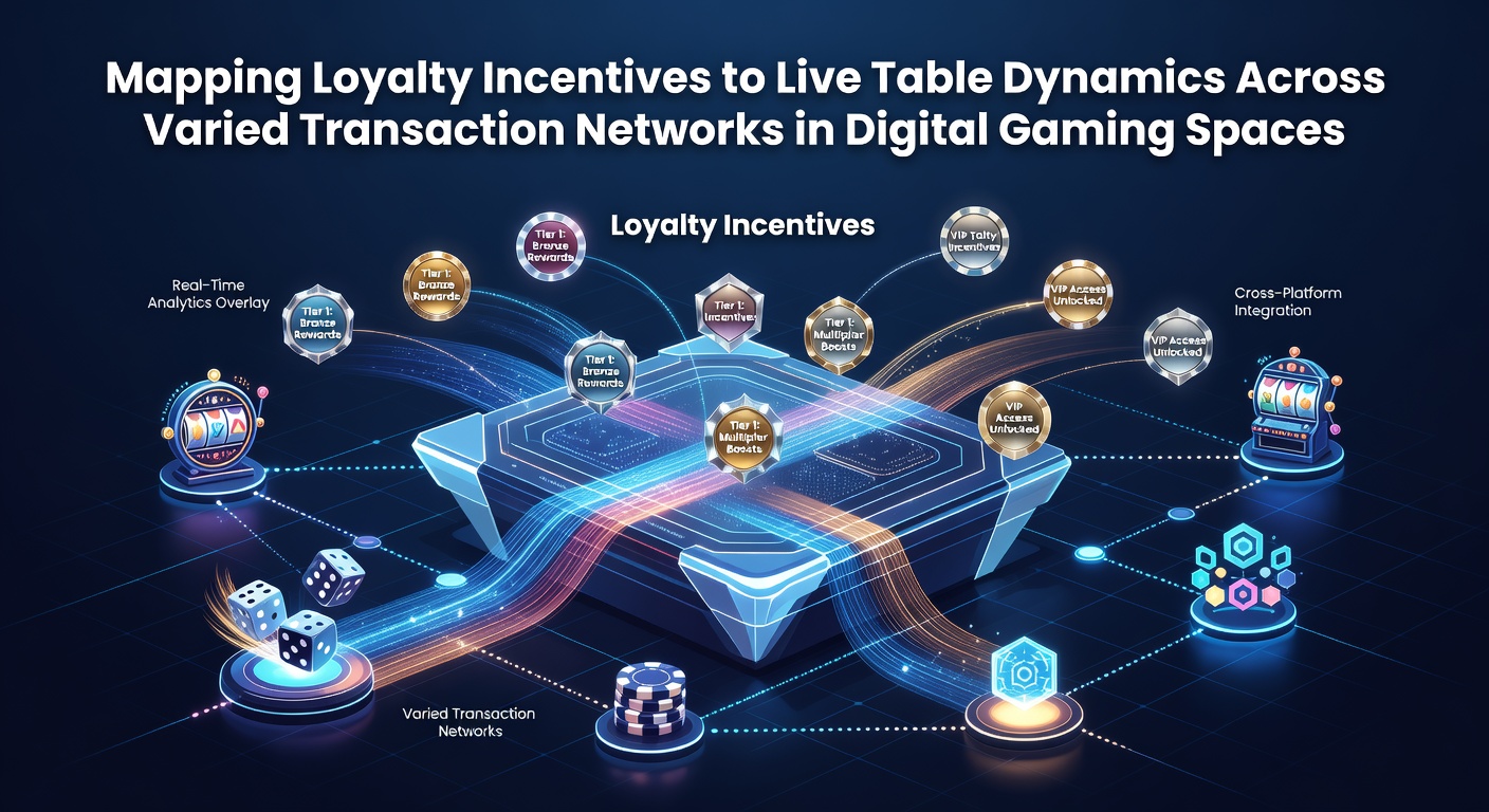 Digital interface showing loyalty points overlay on live blackjack table with transaction network icons