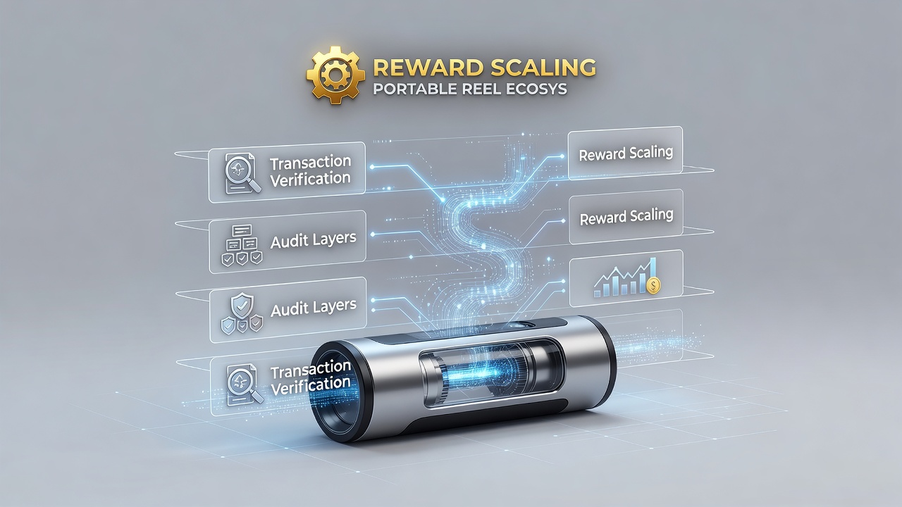 Flowchart illustrating how verified transactions feed into reward scaling algorithms within distributed ledger environments